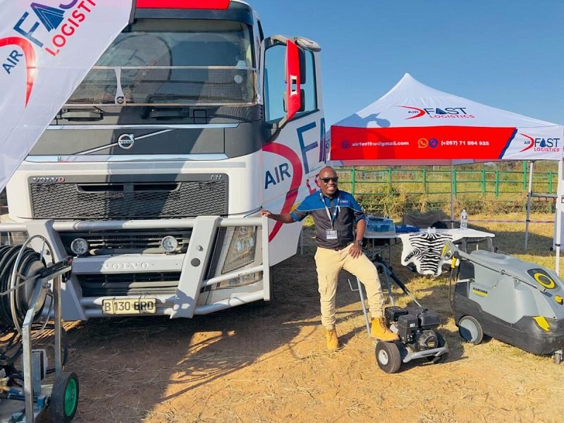 Air Fast Logistics team and truck at an industry exhibition
